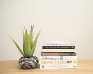 Plant and books